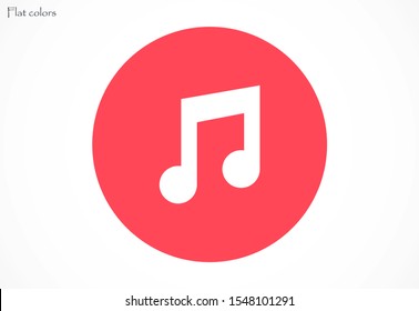 Melody vector icon for musical apps and websites. Music Melody note icon in trendy flat style isolated on background. Melody Music notes symbol for your web icon site design.