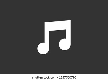 Melody vector icon for musical apps and websites. Music Melody note icon in trendy flat style isolated on background. Melody Music notes symbol for your web icon site design.