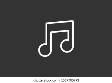 Melody vector icon for musical apps and websites. Music Melody note icon in trendy flat style isolated on background. Melody Music notes symbol for your web icon site design.