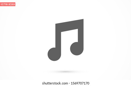 Melody vector icon for musical apps and websites. Music Melody note icon in trendy flat style isolated on background. Melody Music notes symbol for your web icon site design.