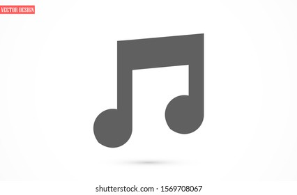 Melody vector icon for musical apps and websites. Music Melody note icon in trendy flat style isolated on background. Melody Music notes symbol for your web icon site design.
