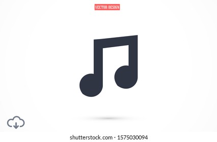 Melody vector icon for musical apps and websites. Music Melody note icon in trendy flat style isolated on background. Melody Music notes symbol for your web  icon  site design.  