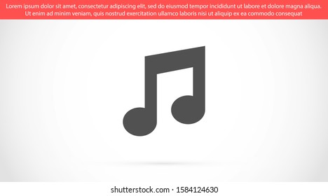 Melody vector icon for musical apps and websites. Music Melody note icon in trendy flat style isolated on background. Melody Music notes symbol for your web  icon  site design.  