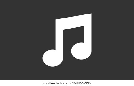 Melody vector icon for musical apps and websites. Music Melody note icon in trendy flat style isolated on background. Melody Music notes symbol for your web icon site design.