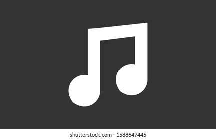 Melody vector icon for musical apps and websites. Music Melody note icon in trendy flat style isolated on background. Melody Music notes symbol for your web icon site design.