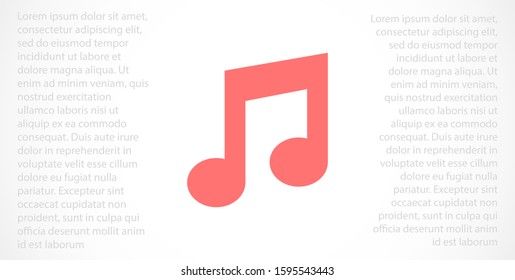 Melody vector icon for musical apps and websites. Music Melody note icon in trendy flat style isolated on background. Melody Music notes symbol for your web icon site design.