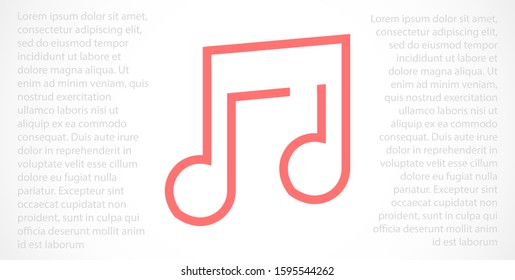 Melody vector icon for musical apps and websites. Music Melody note icon in trendy flat style isolated on background. Melody Music notes symbol for your web icon site design.
