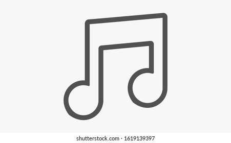 Melody vector icon for musical apps and websites. Music Melody note icon in trendy flat style isolated on background. Melody Music notes symbol for your web icon site design.