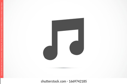 Melody vector icon for musical apps and websites. Music Melody note icon in trendy flat style isolated on background. Melody Music notes symbol for your web icon site design.