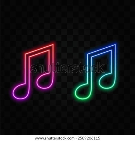 Melody vector icon for musical apps and websites. neon style. Music Melody note icon in trendy flat style isolated on background. Melody Music notes symbol for your web icon site design..