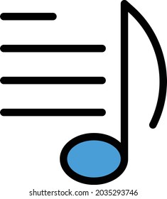 Melodie-Vektorgrafikfarbsymbol