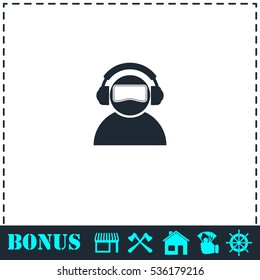 Meloman icon flat. Simple vector symbol and bonus icon