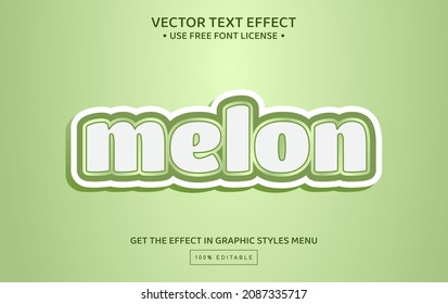 Melon 3D editable text effect