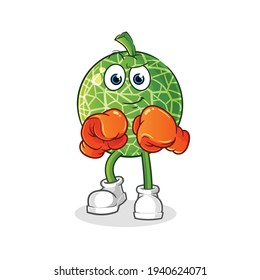 melon boxer character. cartoon mascot vector