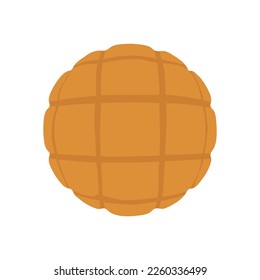 Melon Bread icon. Vector illustration.