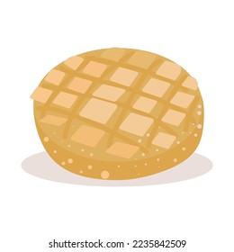 melon bun Maronpan with a crispy crust on the outside is a popular