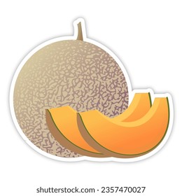 melon cartoon vector illustration background 