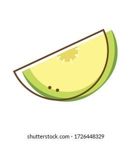 Melon cartoon vector. Melon logo design.