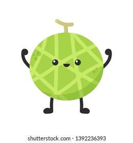 melon character vector. melon on white background. wallpaper. symbol. logo design.