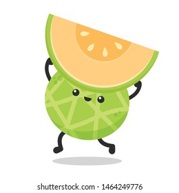 melon character vector. melon on white background. wallpaper. symbol. logo design.