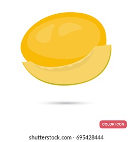 Melon color flat icon for web and mobile design