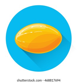 Icono Melon Colorful Fruit Ilustración Vectorial plana