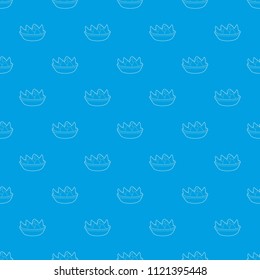Melon with cream pattern vector seamless blue repeat for any use