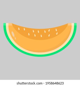 melon flat icon illustration vector graphic