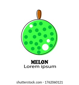 Melon-Symbol für flaches Bildzeichen, Vektorsymbol