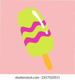 Helado de palo verde con sabor a melón 