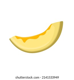 Melon, fruit. Flat vector illustration isolated on white background in cartoon style