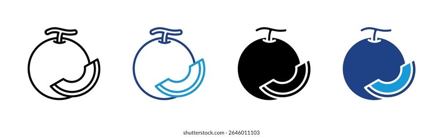 Elemento de ícone de fruta melão para design
