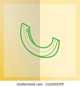 Melon, Fruit Icon with line style in vector illustration.