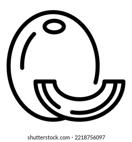 Melon fruit icon outline vector. Paleo diet. Food free