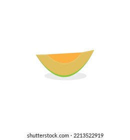 Melon fruit isolated on the white background