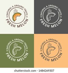 Melon Fruit Logo Design Icon Vector