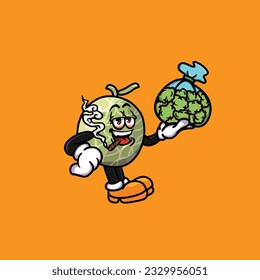 melón fruta humedecimiento aguantar maleza hierba de cannabis nug