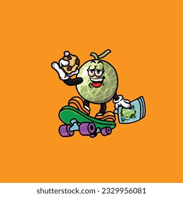 melón fruta humedecimiento aguantar maleza hierba de cannabis nug