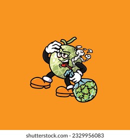 melon fruit smoking blunt hold weed cannabis bud nug