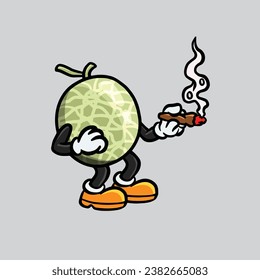 junta de fumar fruta melón y sostén nuez de la hierba de hierba de cannabis marihuana
