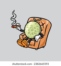 Melonenfrucht-Rauchgelenk und halten Nacken von Cannabis Knospenblume Marihuana