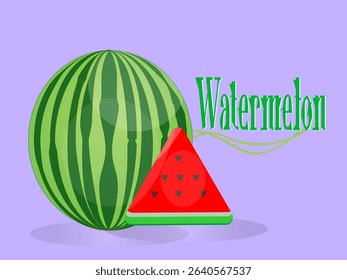 Melon fruit and melon triangle slices in refreshing red color on pastel background. Modern art minimalist style design template for sales, horizontal poster, header, cover, social media, fashion ads