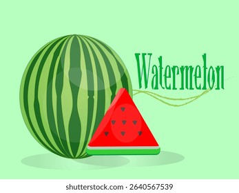 Melon fruit and melon triangle slices in refreshing red color on pastel background. Modern art minimalist style design template for sales, horizontal poster, header, cover, social media, fashion ads