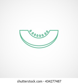 Melon Green Icon On White Background