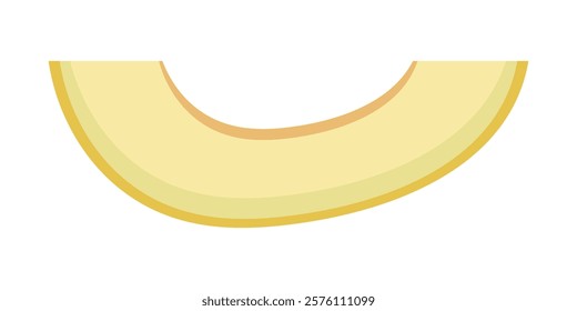 Melon half and slice. Vector illustration cartoon flat icon isolated on white. Melon vitamins icon for your design. Vector illustration, Chamoe melon, or Korean. Cantaloupe, tasty.