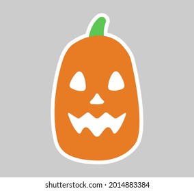 melon halloween sticker. Vector illustration