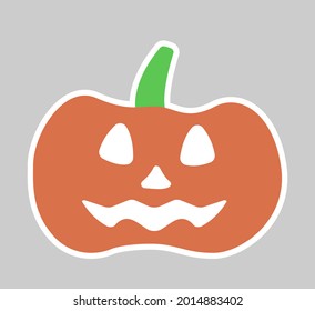 melon halloween sticker. Vector illustration