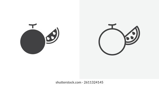 Melon icon collection. vector illustration set