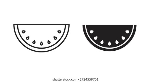 Melon icon in doodle and stroke style.