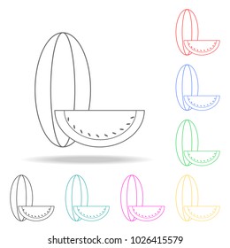 Melon icon. Element fruits multi colored icons for mobile concept and web apps. Thin line icon for website design and development, app development. Premium iconfruits on white background
